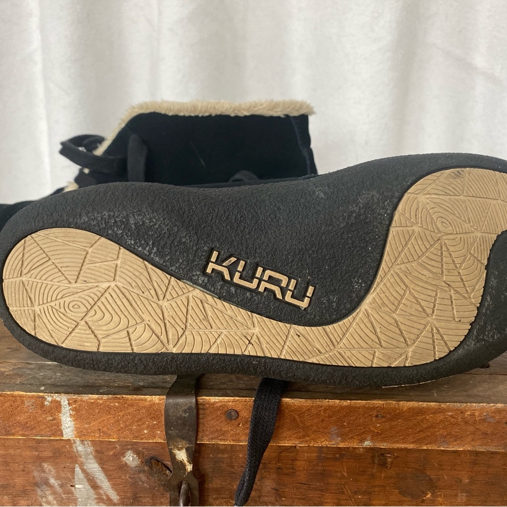 Kuru Aalto ankle booties suede faux fur lined lace up style 201018 size 8.5w